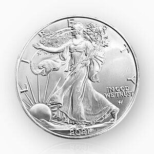 2021 American Silver Eagle Coin Silver Bullion One Dollar Liberty Eagle Design